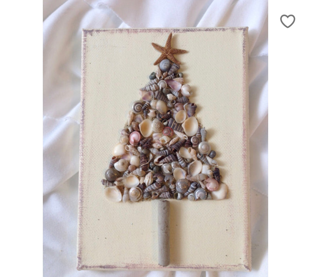 TC1013 Christmas Tree on canvas small shell