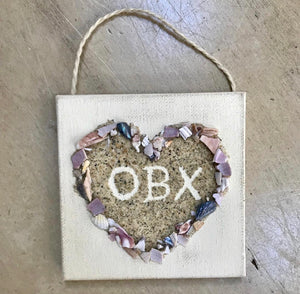 Outer Banks Sandy Heart and Crushed Shells Ornament