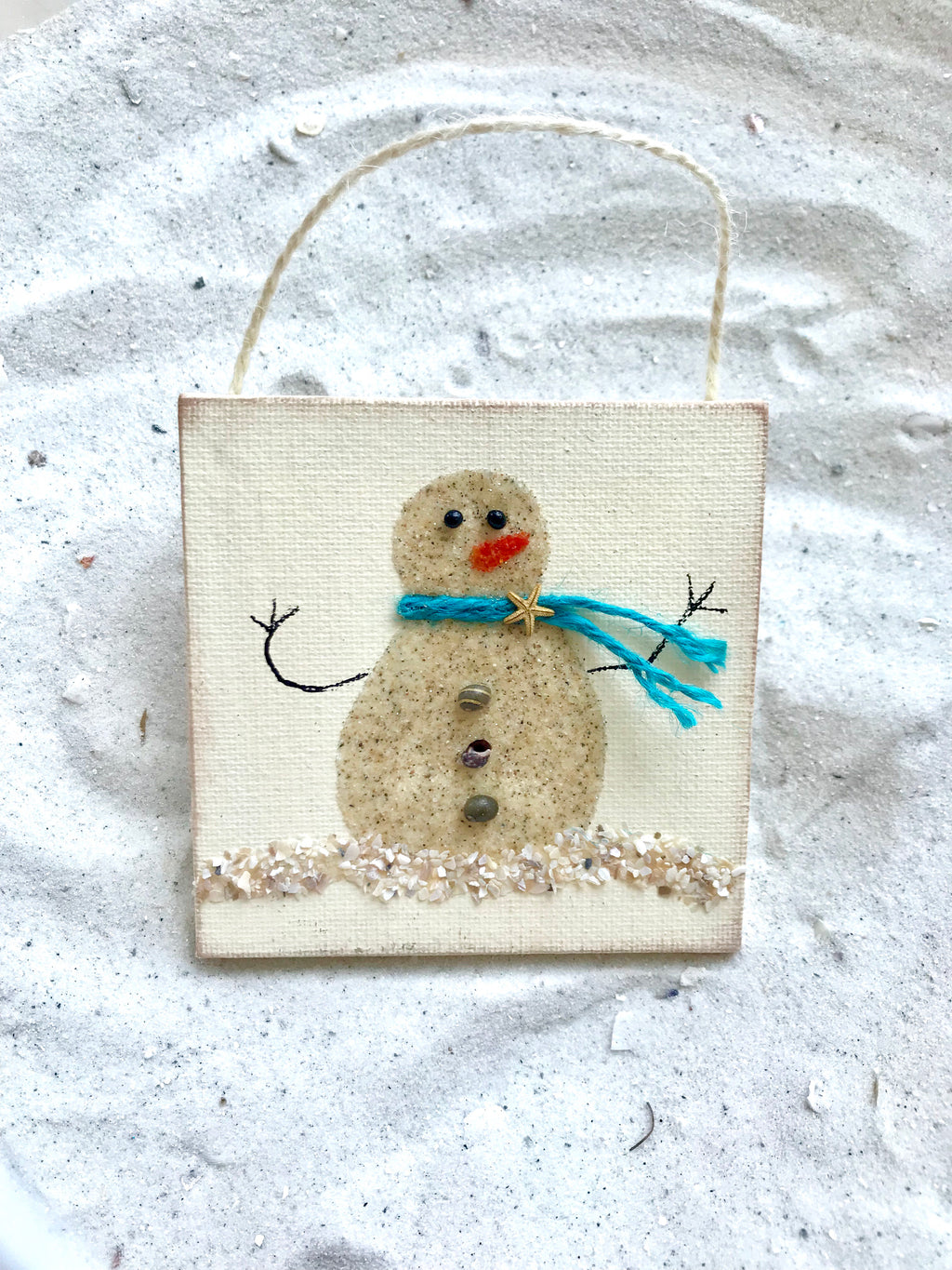 Sand Snowman Ornament item #T1490